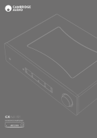 Cambridge Audio CXA 61-81 - Owners manual